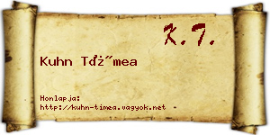 Kuhn Tímea névjegykártya