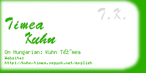 timea kuhn business card